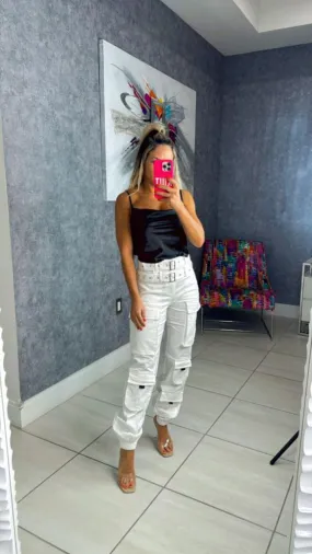 0498 Double belt cargo pants