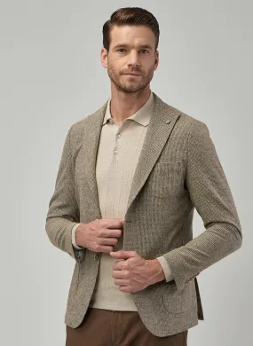 16886 Brown Slim Fit Jacket