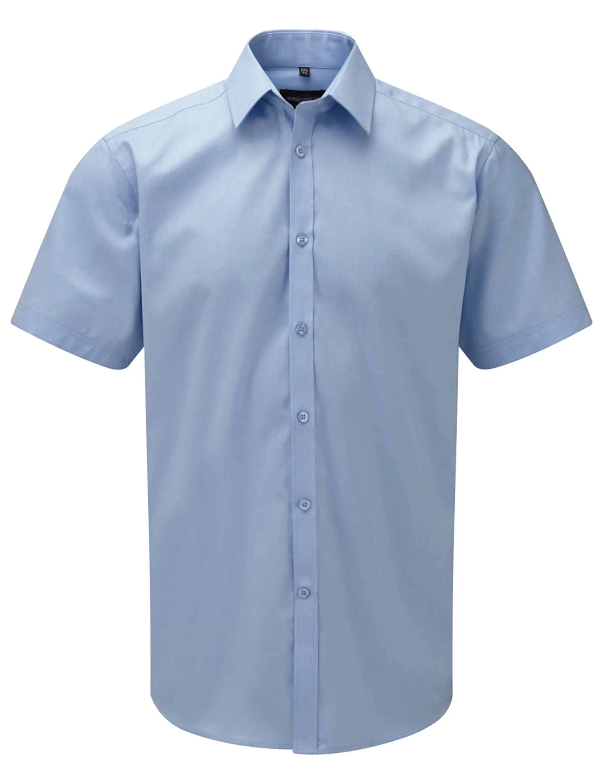 963M Russell Collection Mens SS H'Bone Shirt