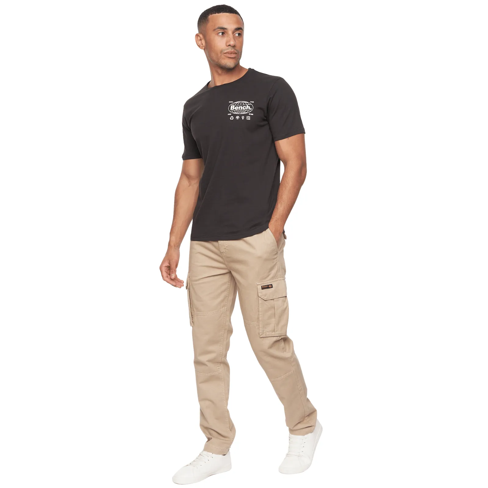 Bench Mens Sergei Multi Pocket Cotton Cargo Pants