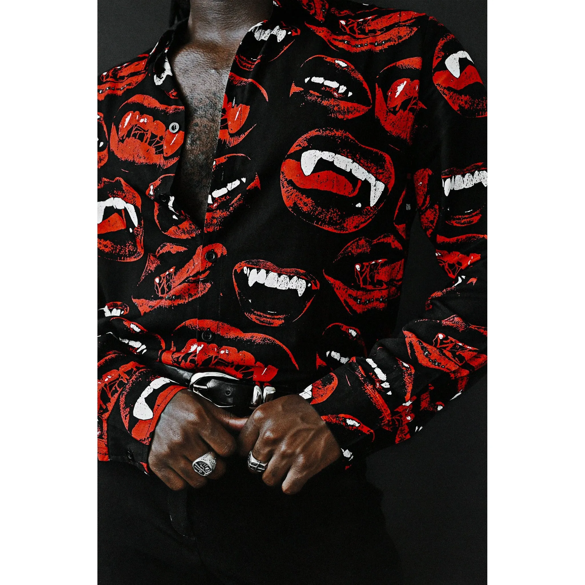 Bloody Kisses Button-Up