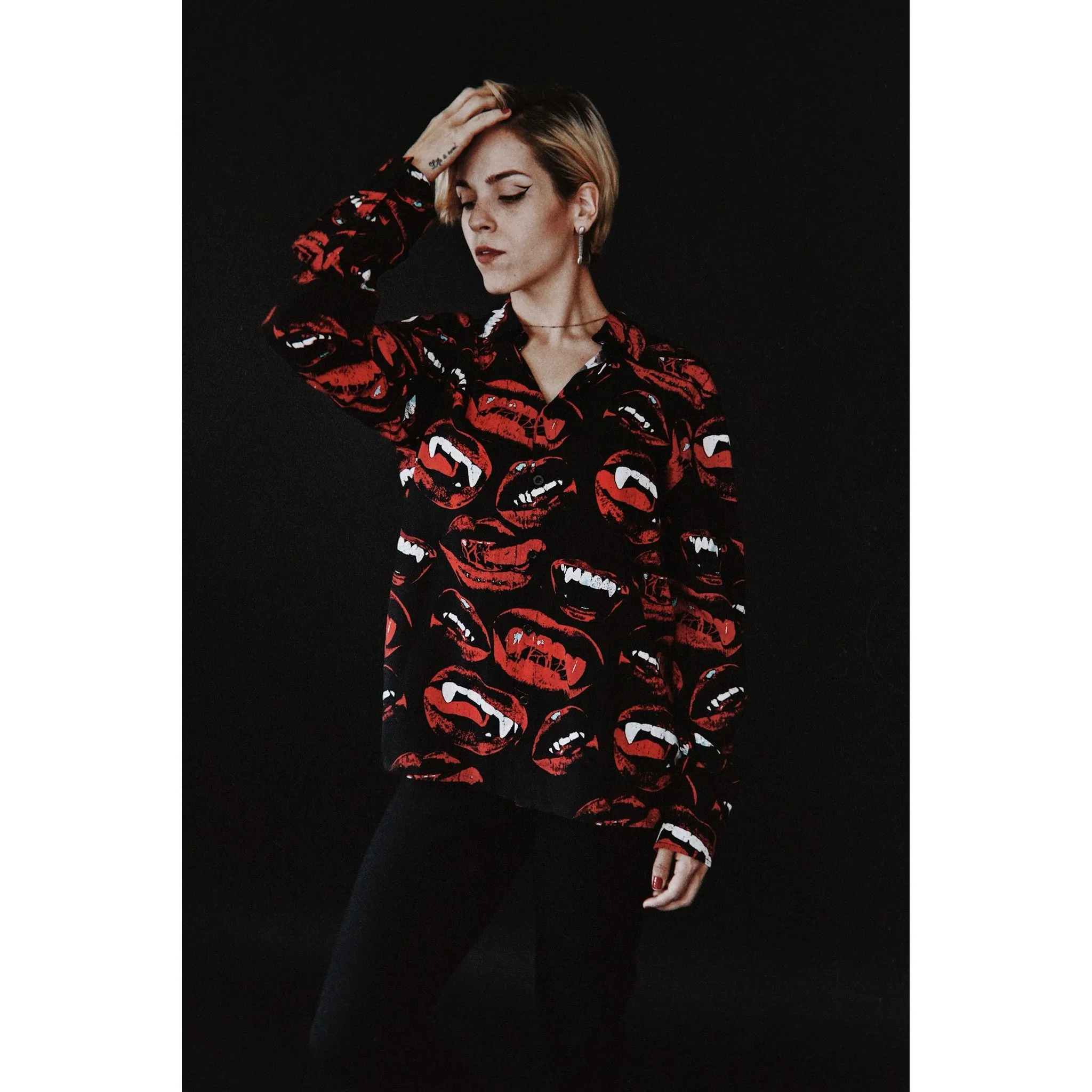Bloody Kisses Button-Up