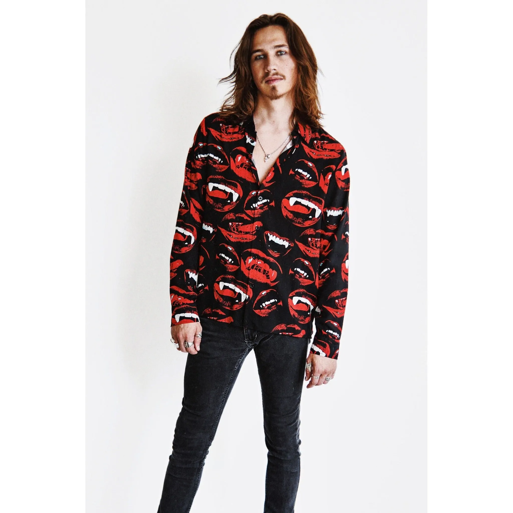 Bloody Kisses Button-Up