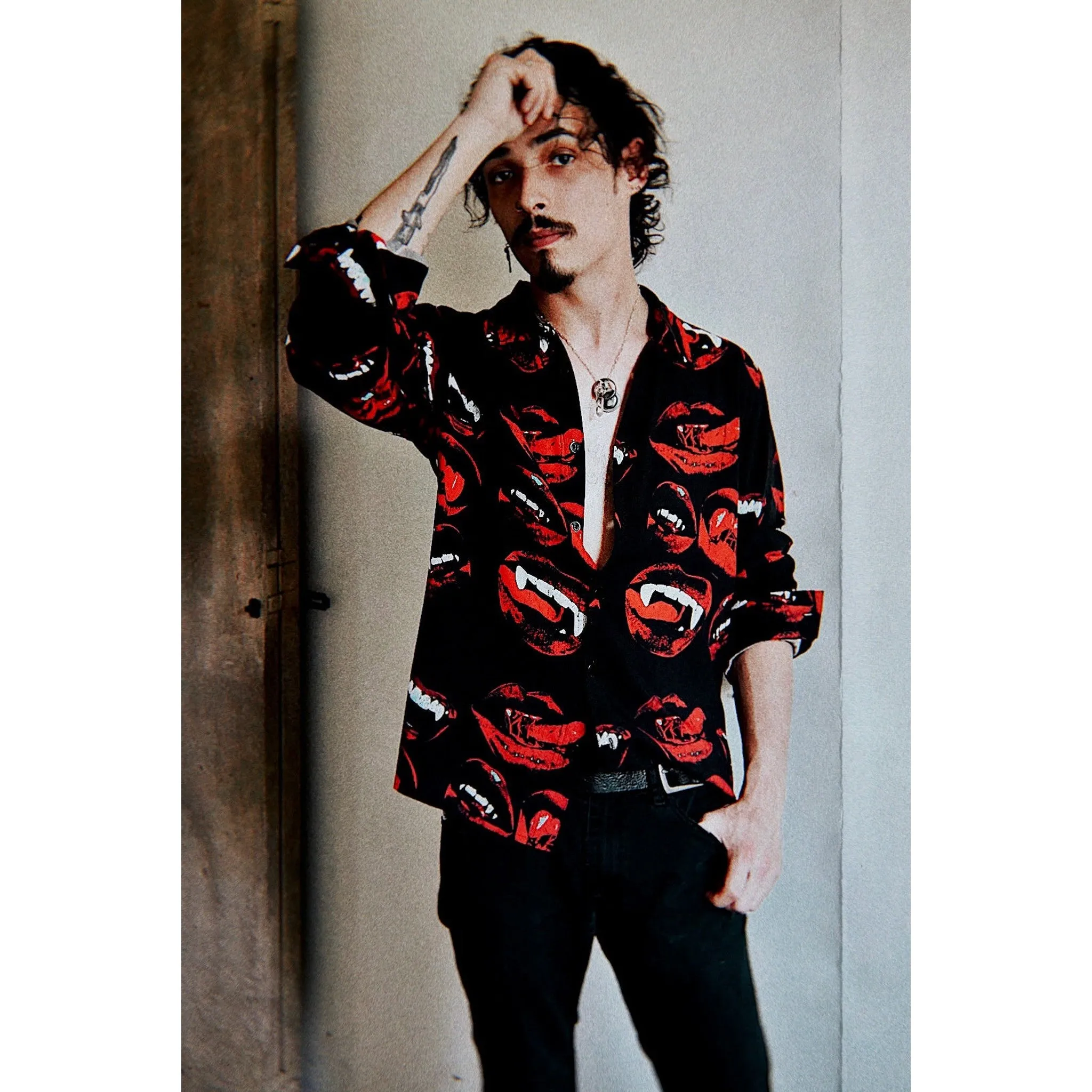 Bloody Kisses Button-Up