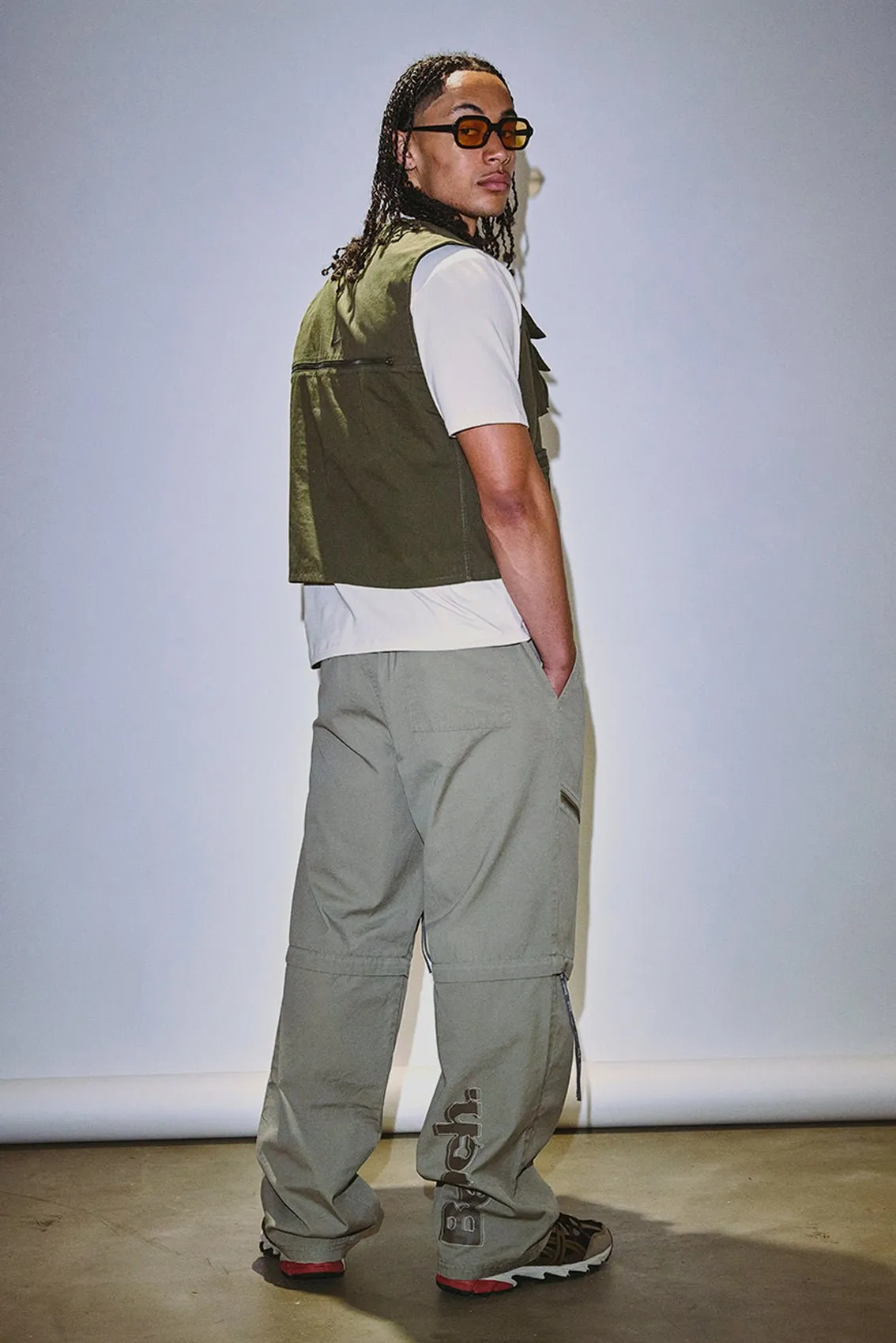 Chadwick Cargo with Zip Off Detail - Stone
