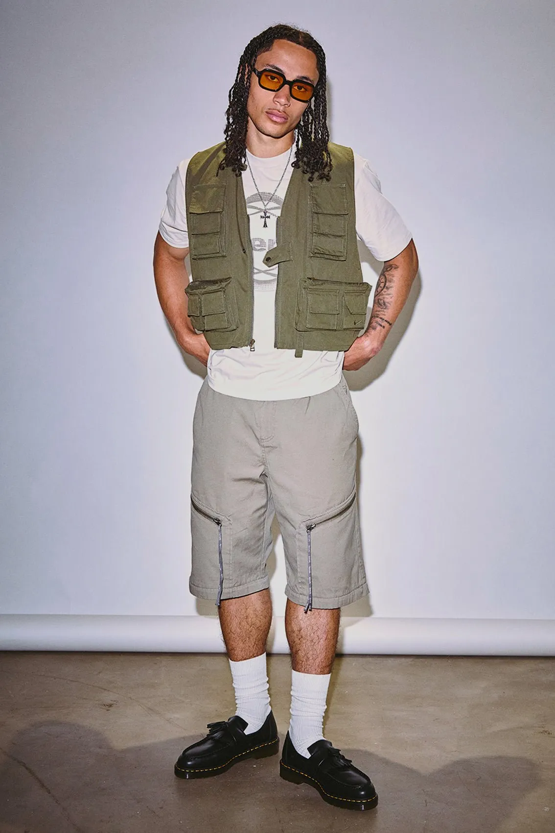 Chadwick Cargo with Zip Off Detail - Stone