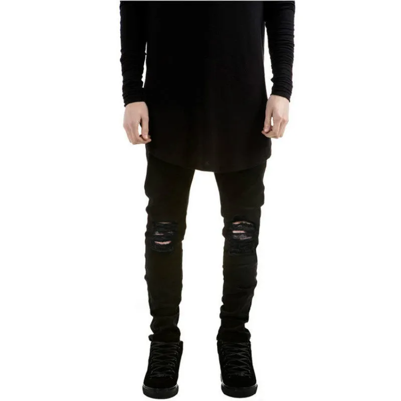 Distressed Ripped Slim Fit Pants
