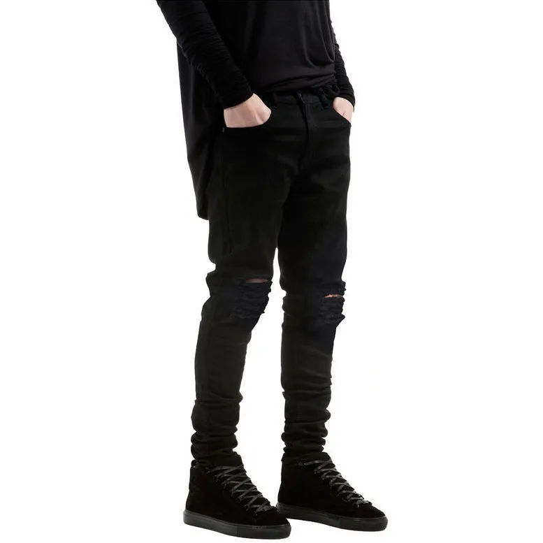Distressed Ripped Slim Fit Pants