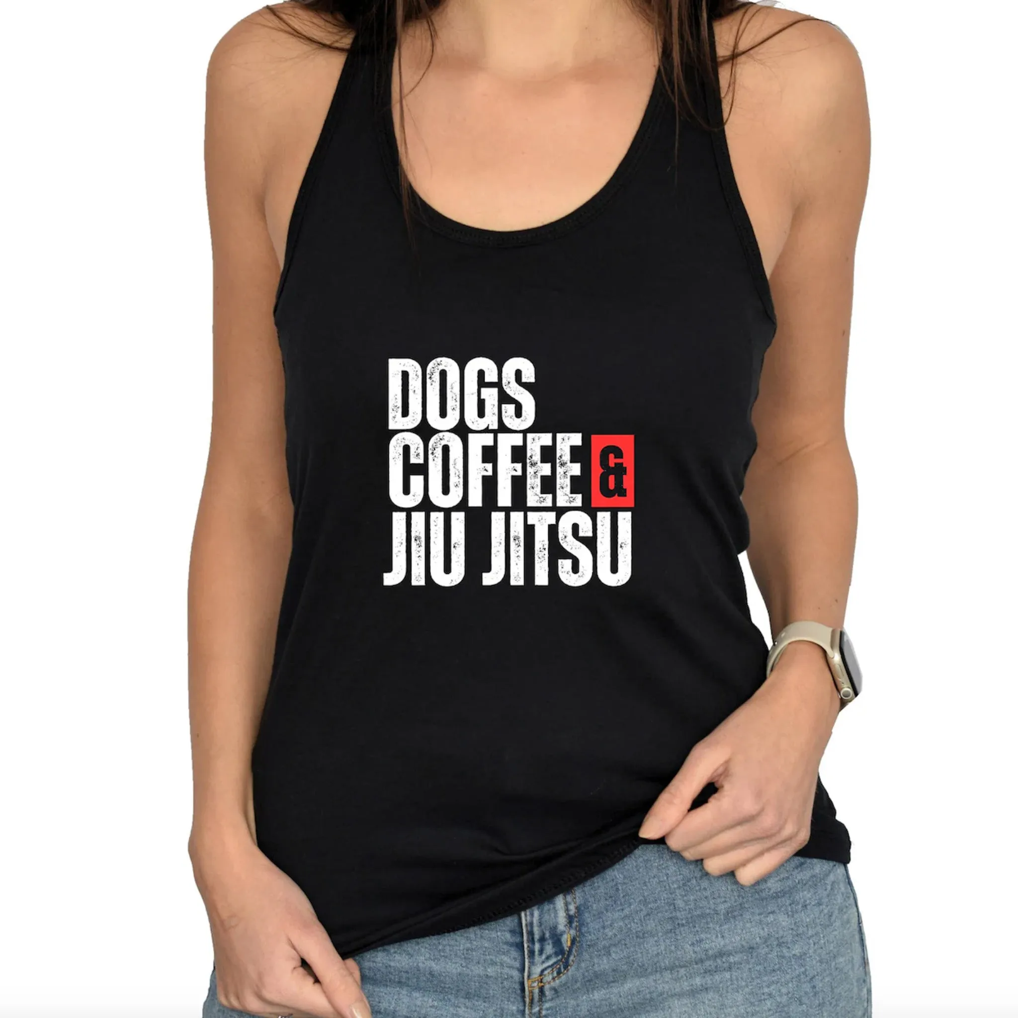 Dogs and Coffee and Jiu Jitsu Tank Top