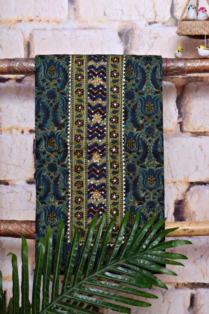 Green Cotton Customised Jaipuri Block Print Set