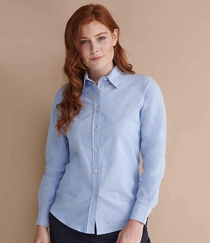 Henbury Ladies Long Sleeve Classic Oxford Shirt