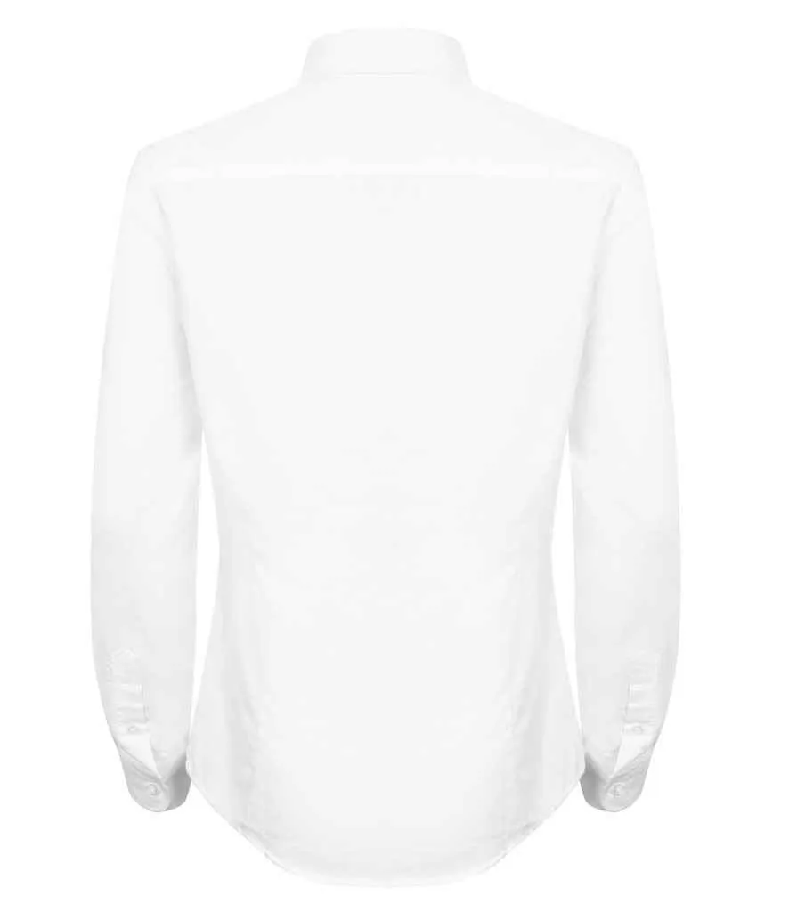Henbury Ladies Modern Long Sleeve Regular Fit Oxford Shirt