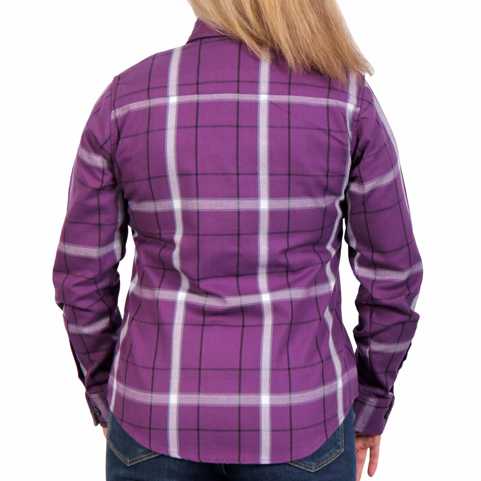 Hot Leathers FLL3010 Ladies Purple, White and Black Long Sleeve