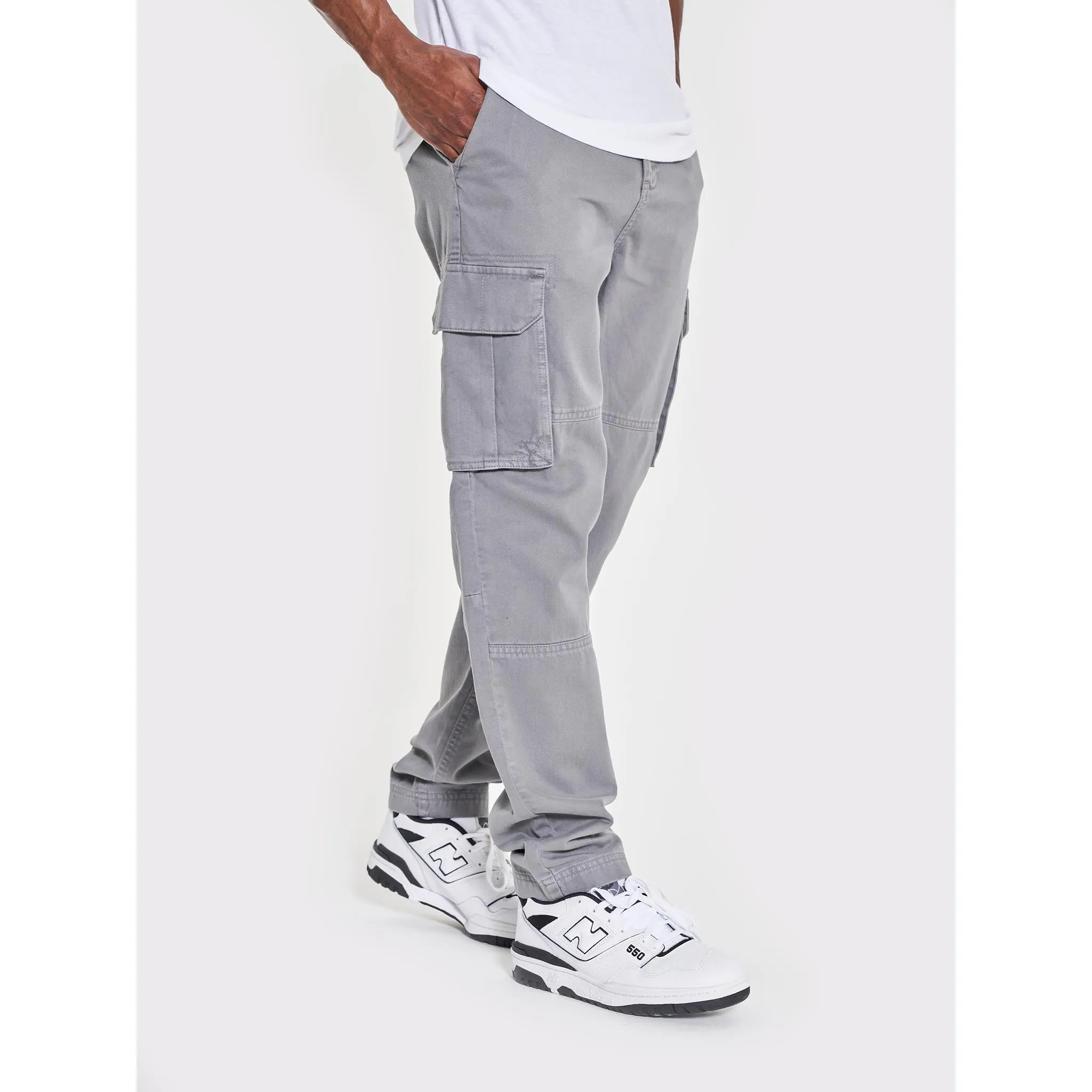 Mens 'SERGEI' Cargo Pants - GREY