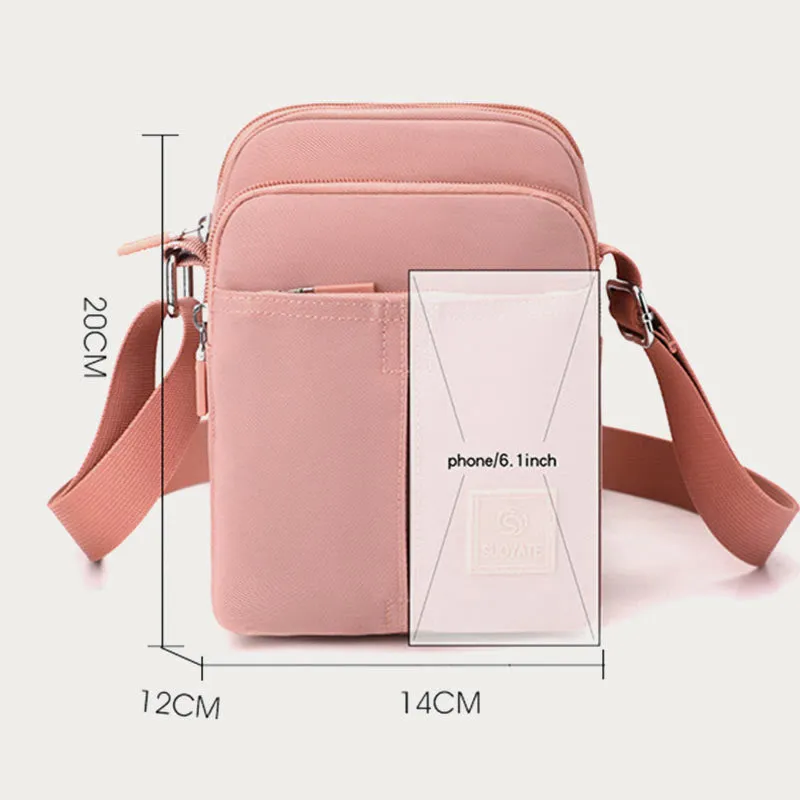 Small Crossbody Bag Adjustable Wide Strap Water Resistant Trendy Purse