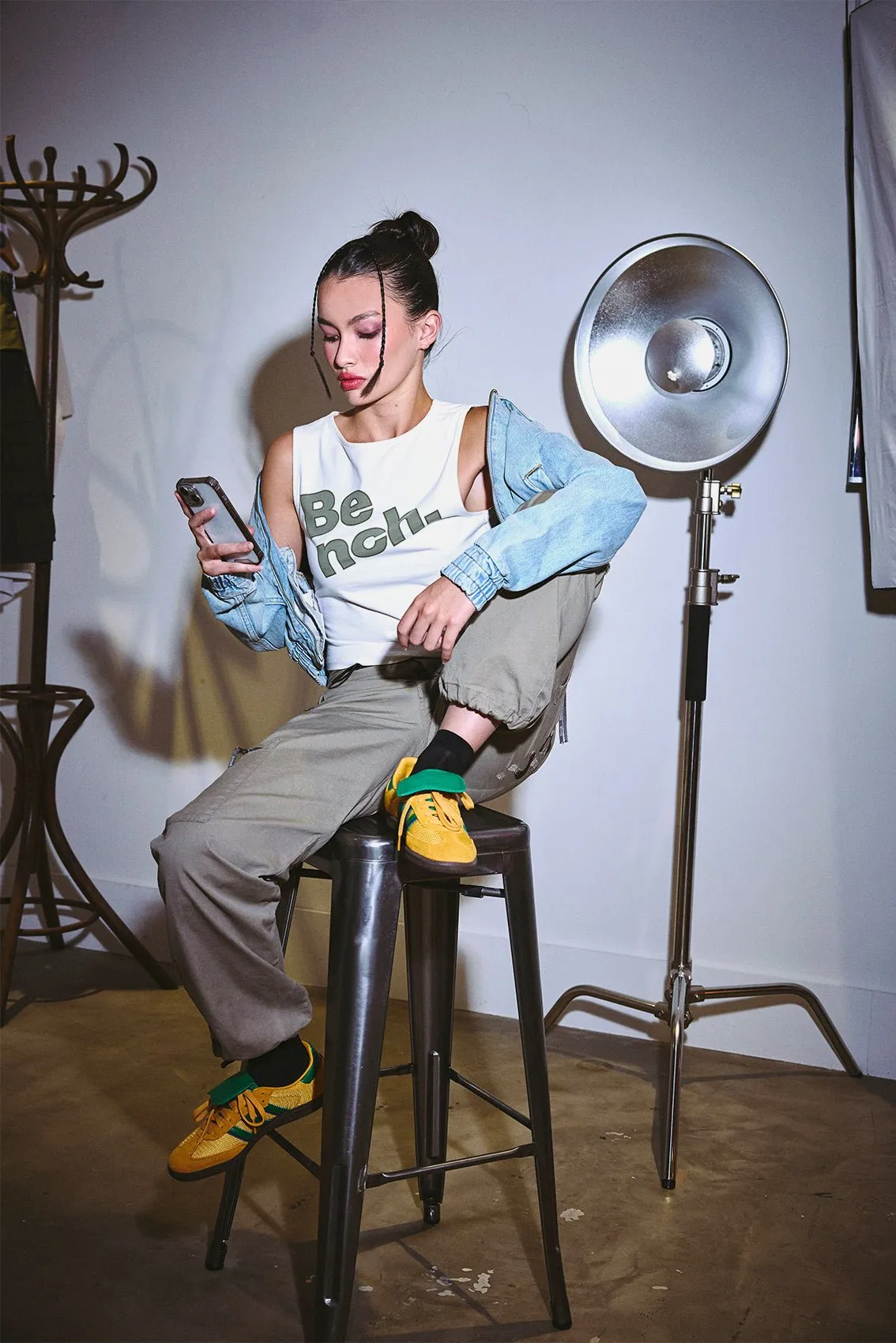 Urmane Low Rise Cargo Pants - Khaki