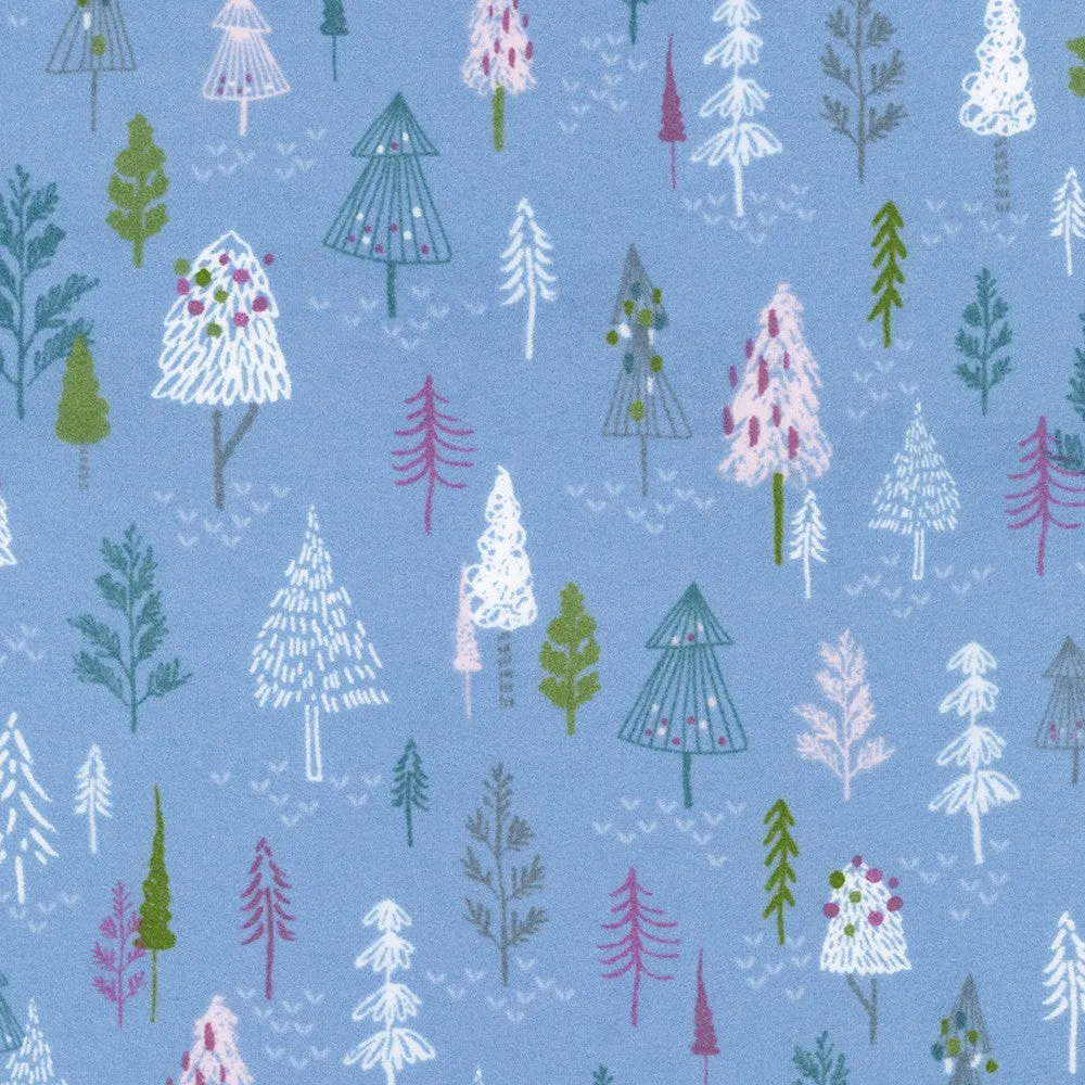 Winter Days Periwinkle Trees