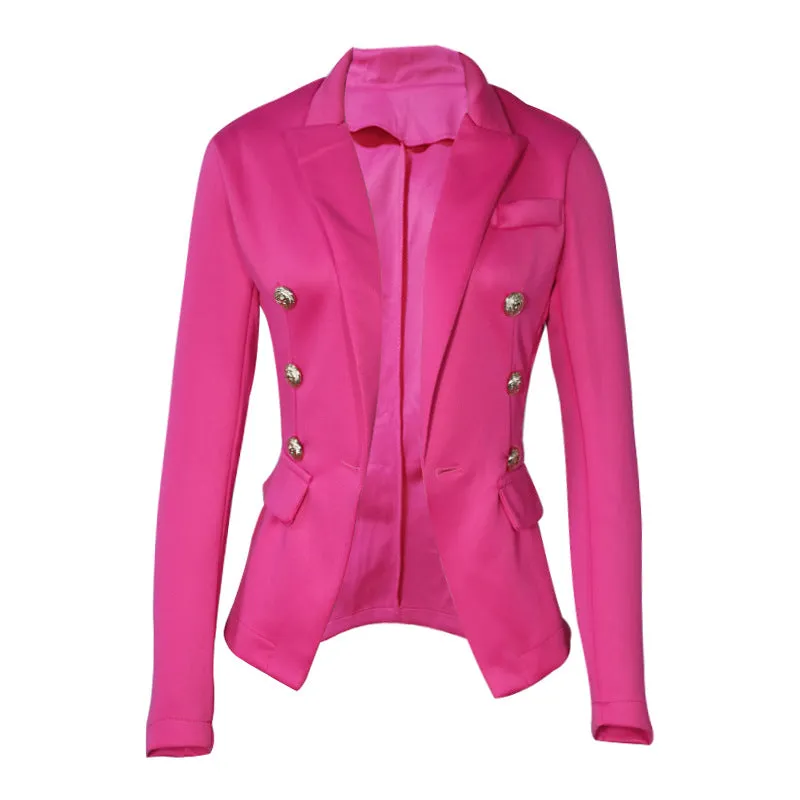 Wjczt 2022 Commuter Office SUIT Women&#39;s Suit women jacket One Piece Slim Solid Color Fashion Casual Suit Short Jacket Women