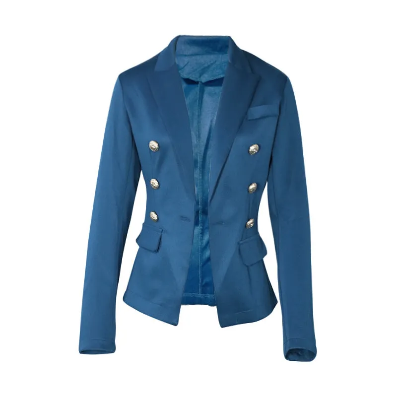 Wjczt 2022 Commuter Office SUIT Women&#39;s Suit women jacket One Piece Slim Solid Color Fashion Casual Suit Short Jacket Women